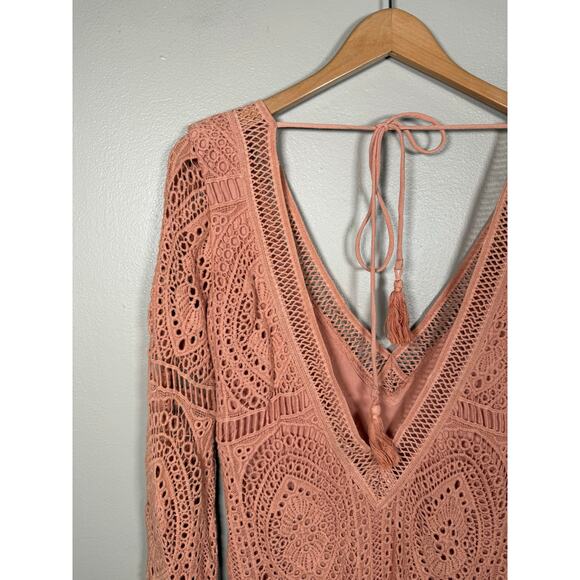 Jen’s Pirate Booty Jasmine Crochet Mini Dress in Clay Lace XS - Picture 10 of 11